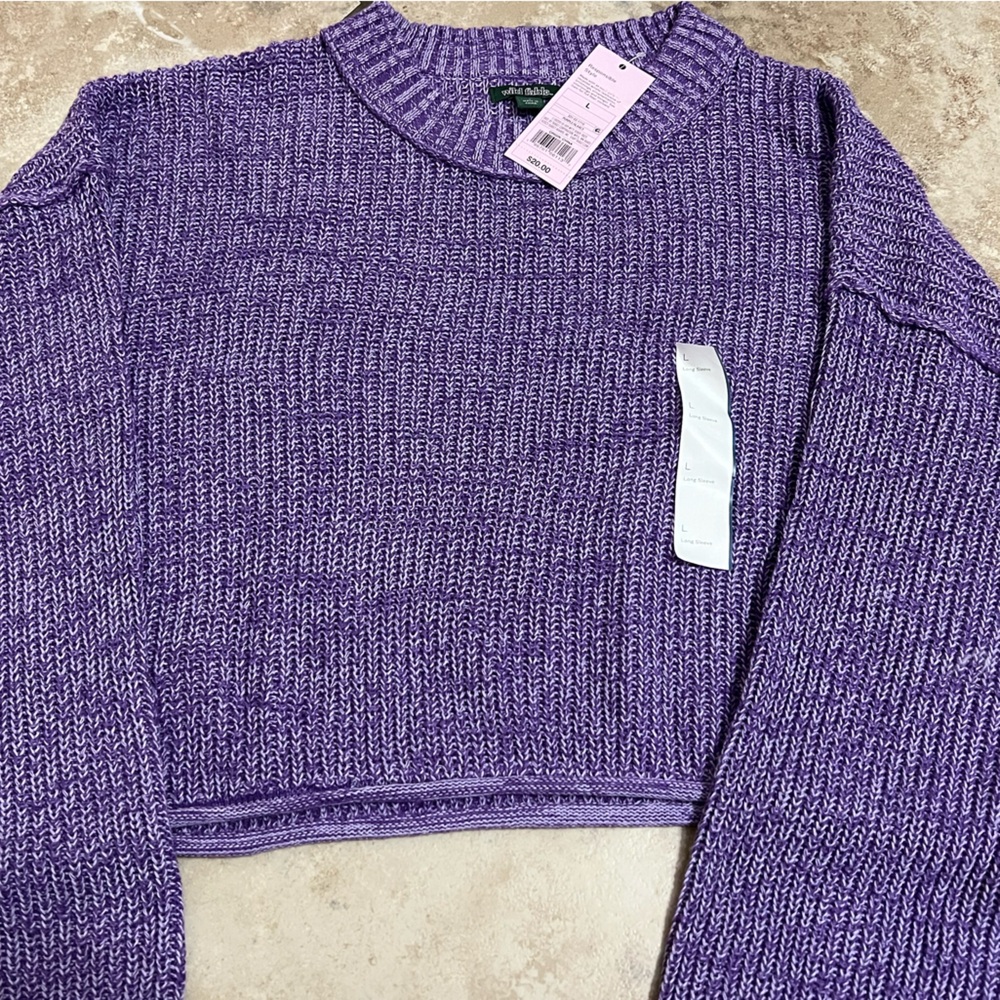 Purple Cropped Top/Sweater